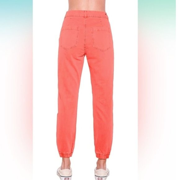 SUNDRY Pleated Jogger Pants Women’s Size 27, Honeysuckle, NWT - Picture 2 of 4